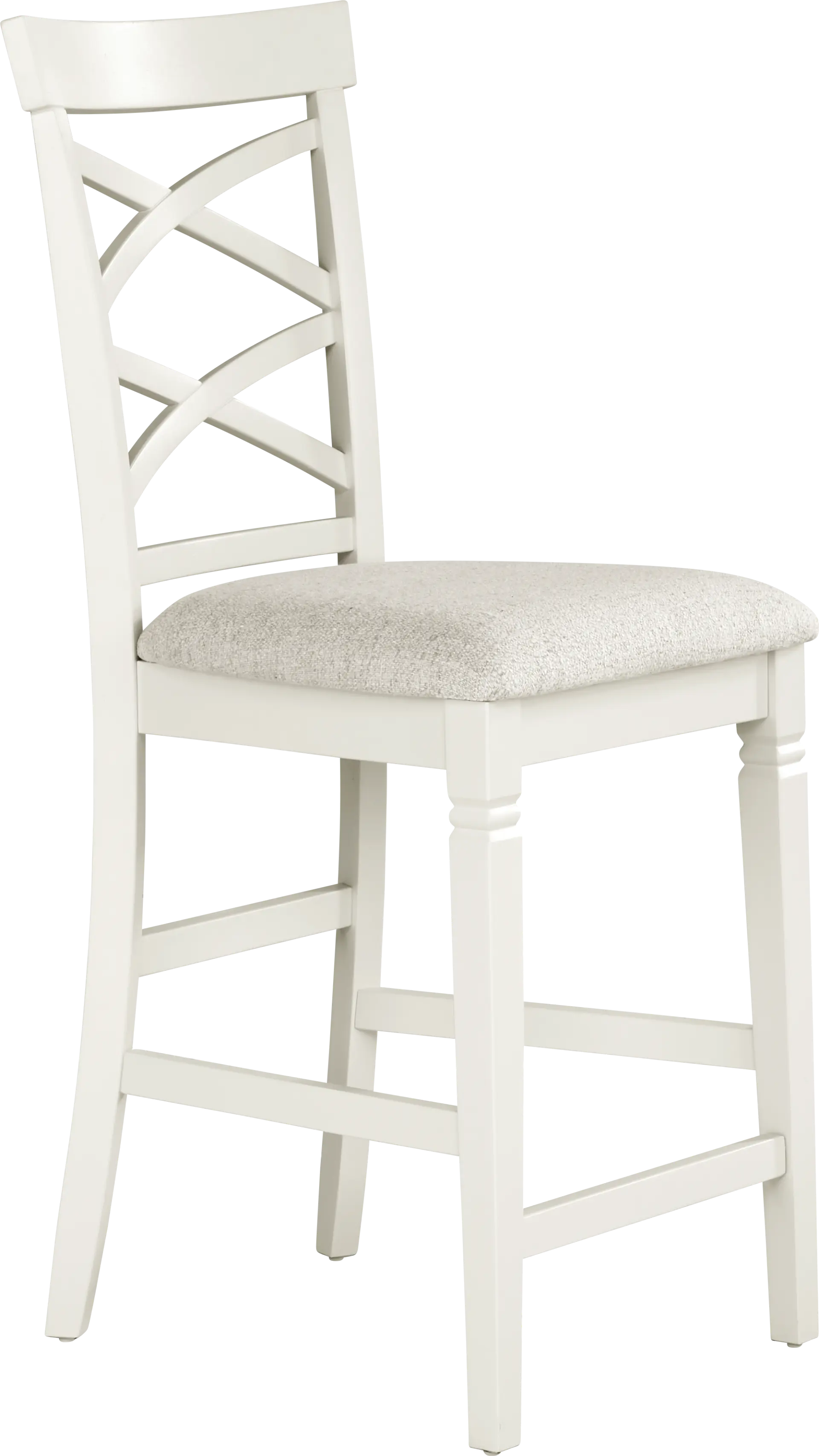 Winslow White X-Back Counter Height Stool