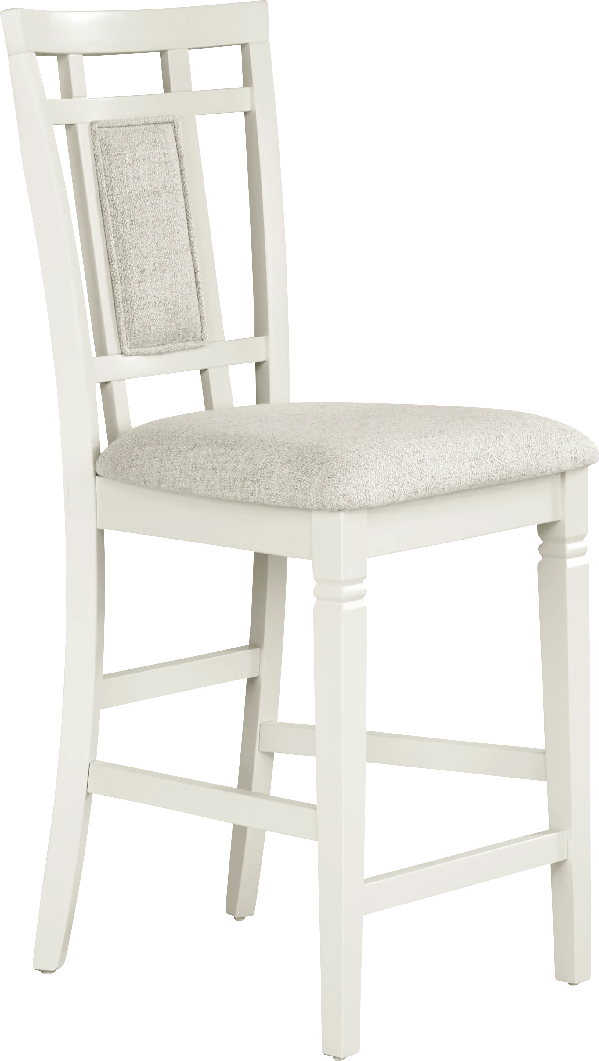 Winslow White 5 Pc Square Counter Height Dining Room with Upholstered Stools - Thumbnail - Image 4