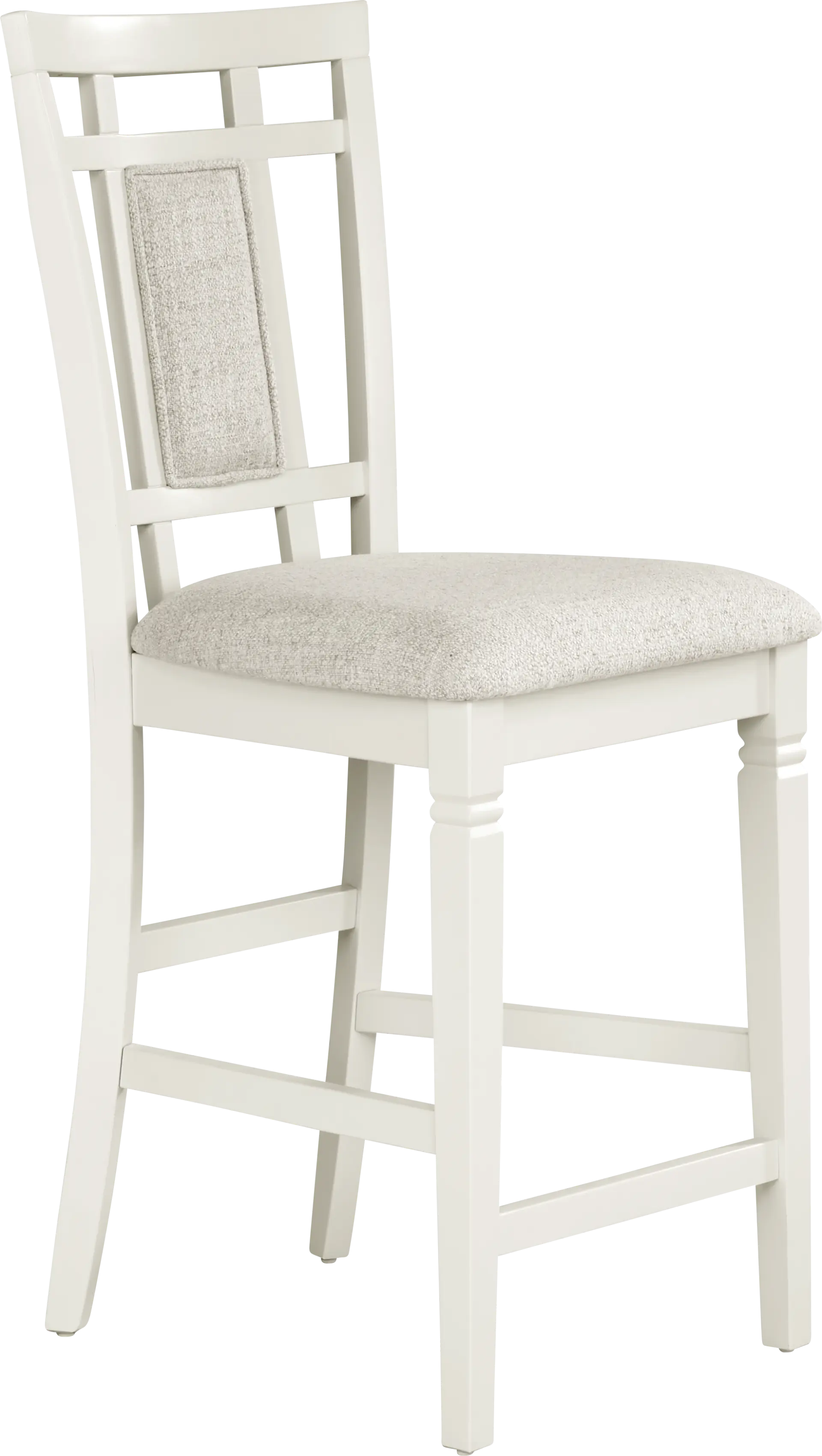 Winslow White Upholstered Counter Height Stool