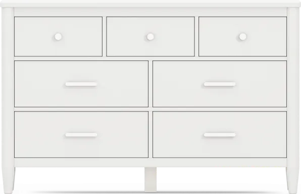 Kids Modern Colors White Dresser