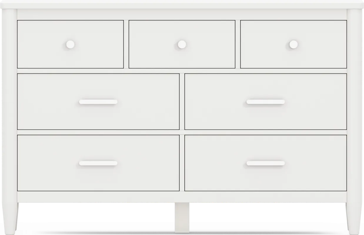 Kids Modern Colors White Dresser