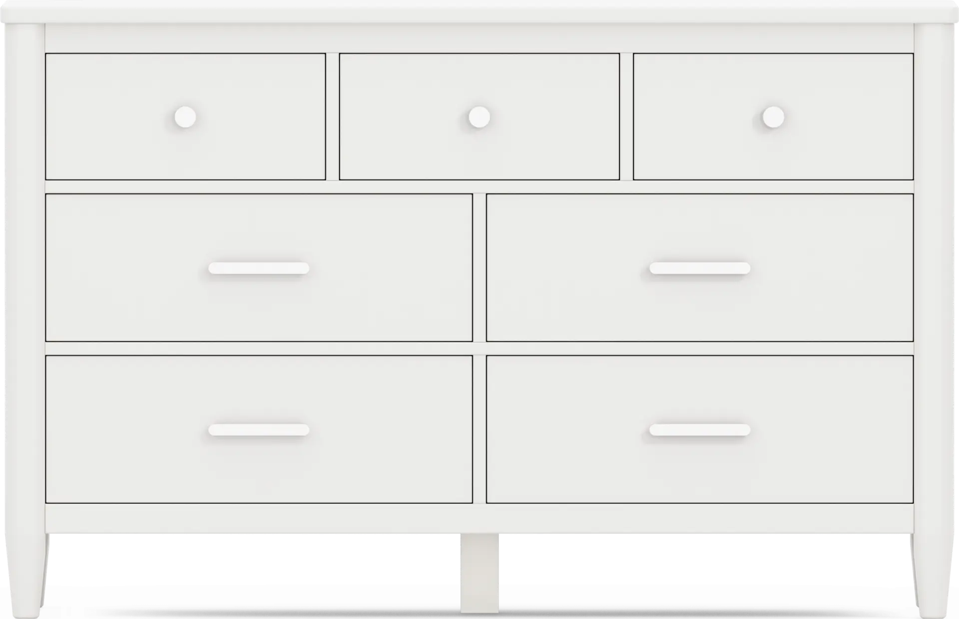 Kids Modern Colors White Dresser