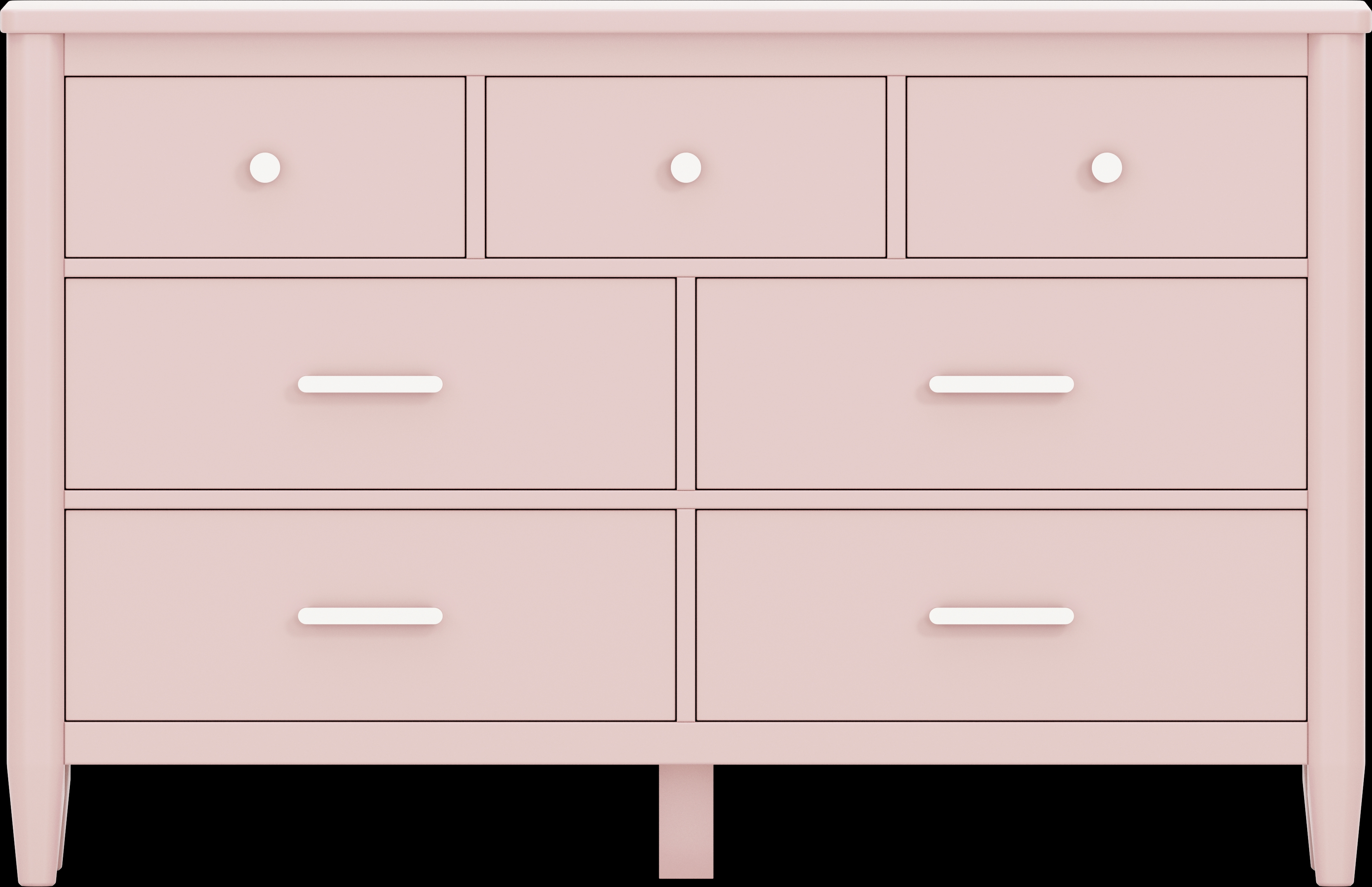 Kids Modern Colors Pink Dresser - Thumbnail - Image 1