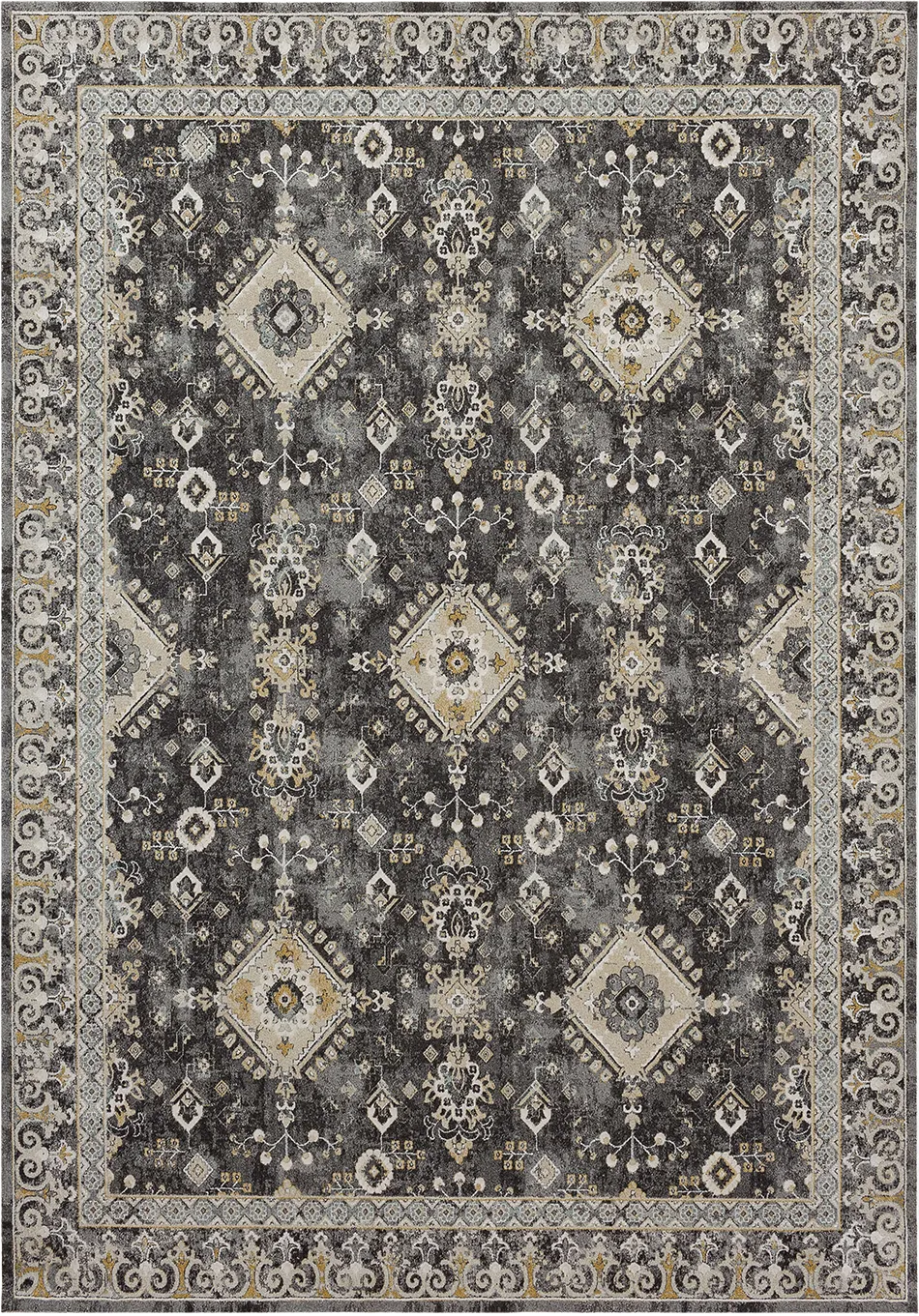 Leeworth Charcoal 6'6 x 9'10 Rug - Thumbnail - Image 1