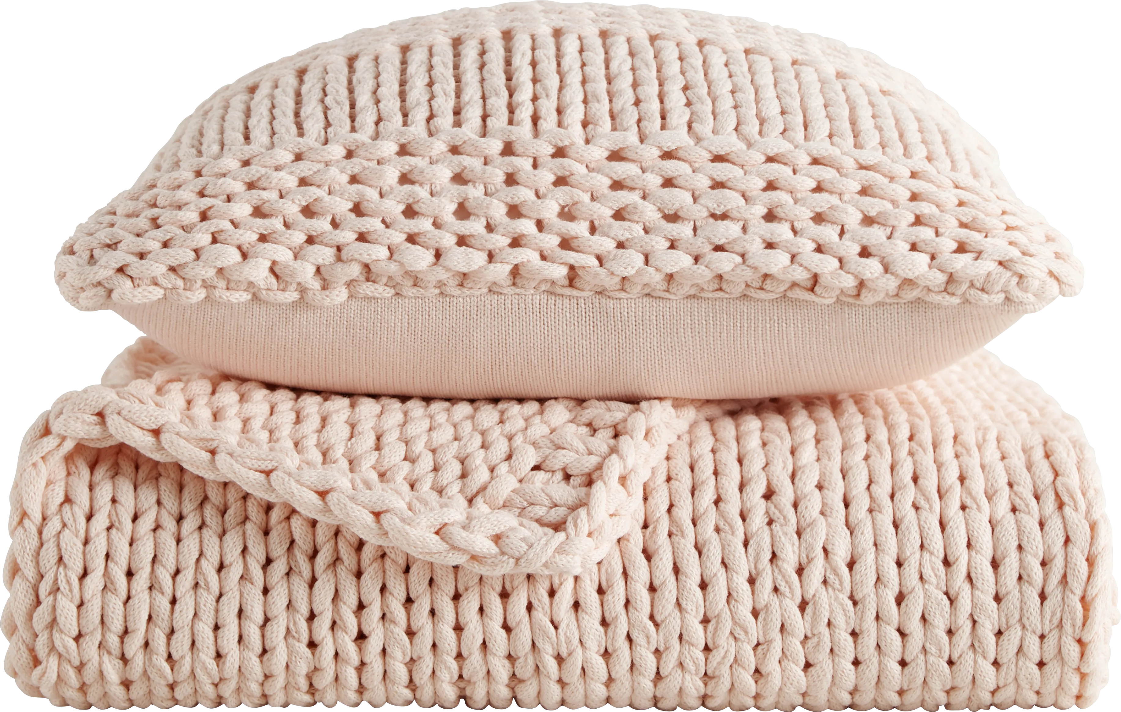 Goldriver Blush Throw Blanket Set - Thumbnail - Image 1