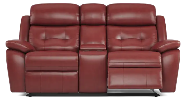 Antonin Red Leather Non-Power Reclining Loveseat | Rooms to Go Antonin Red Leather Non-Power Reclining Loveseat | Rooms to Go