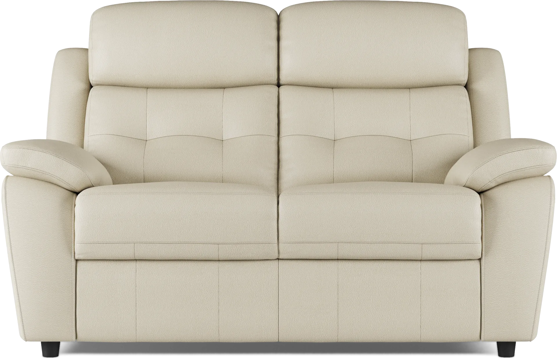 Antonin Beige Leather Loveseat - Image 2