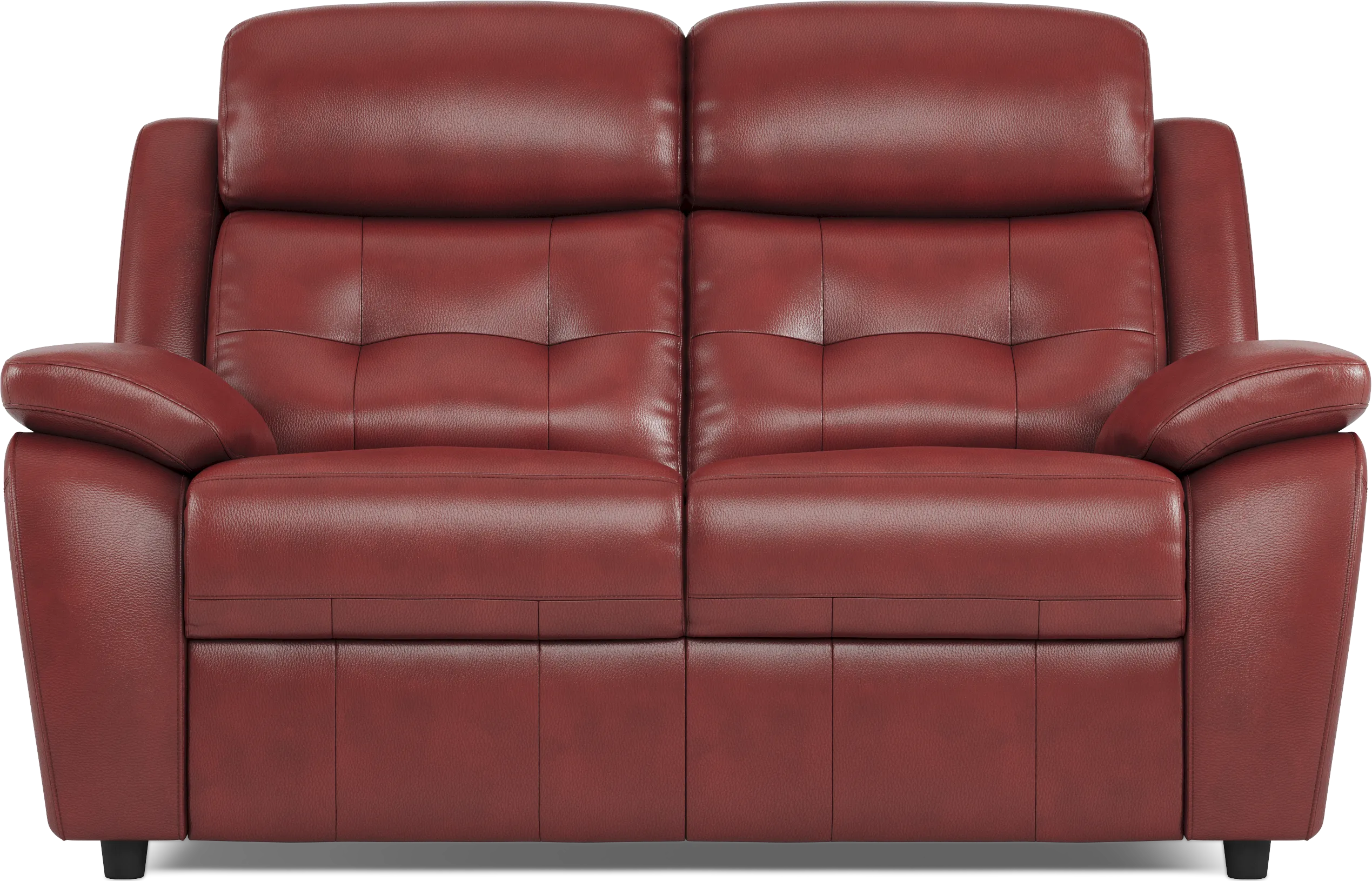 Antonin Red Leather Stationary Loveseat | Rooms to Go