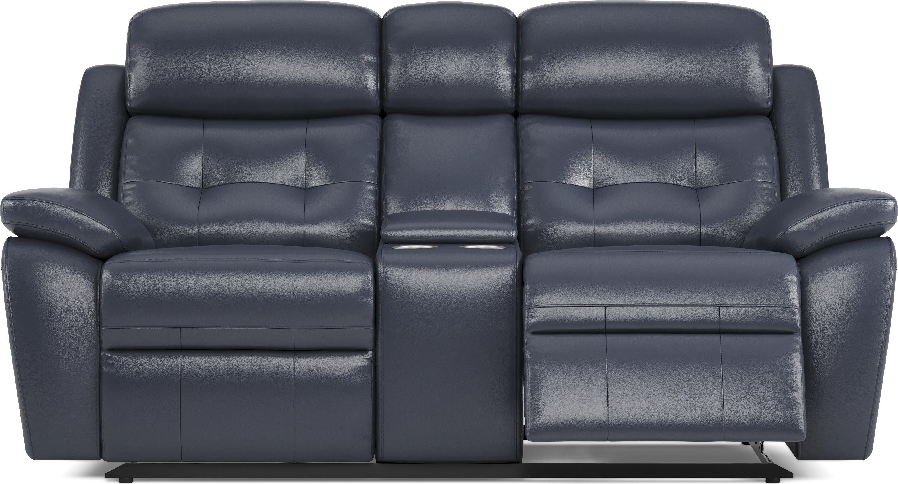 Antonin Blue Leather 3 Pc Reclining Living Room - Thumbnail - Image 5