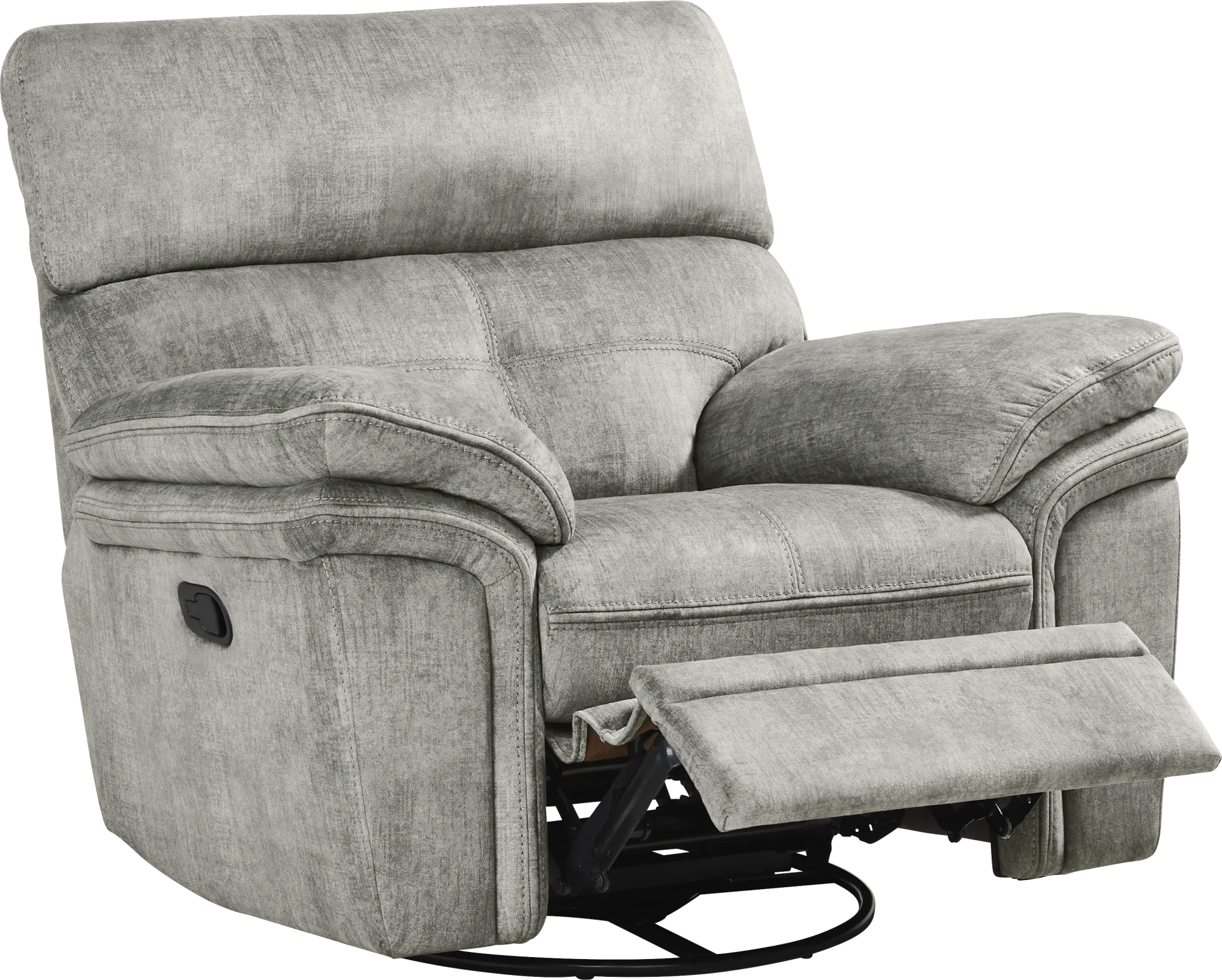 Cashton Heights Gray Swivel Recliner - Image 1