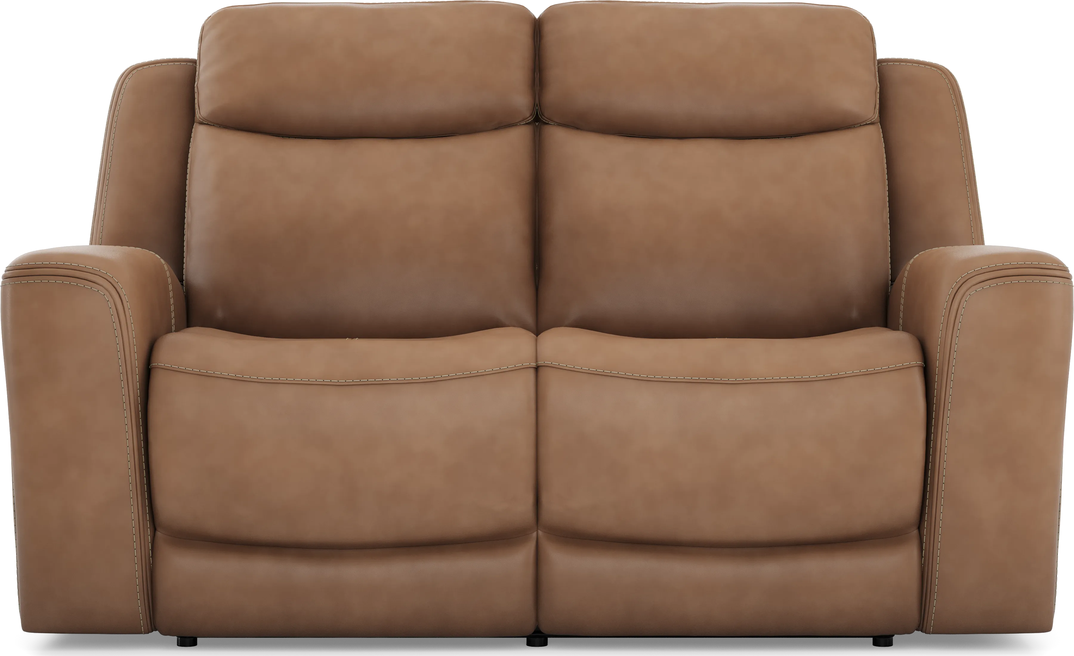 Davidson Caramel Leather 7 Pc Living Room with Dual Power Reclining Sofa - Thumbnail - Image 10