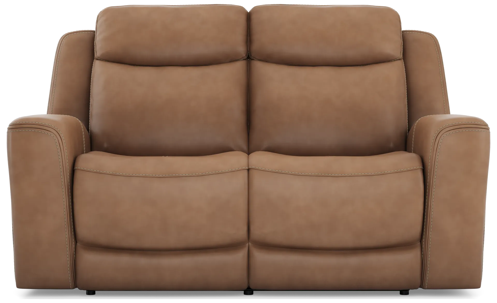 caramel stationary loveseat
