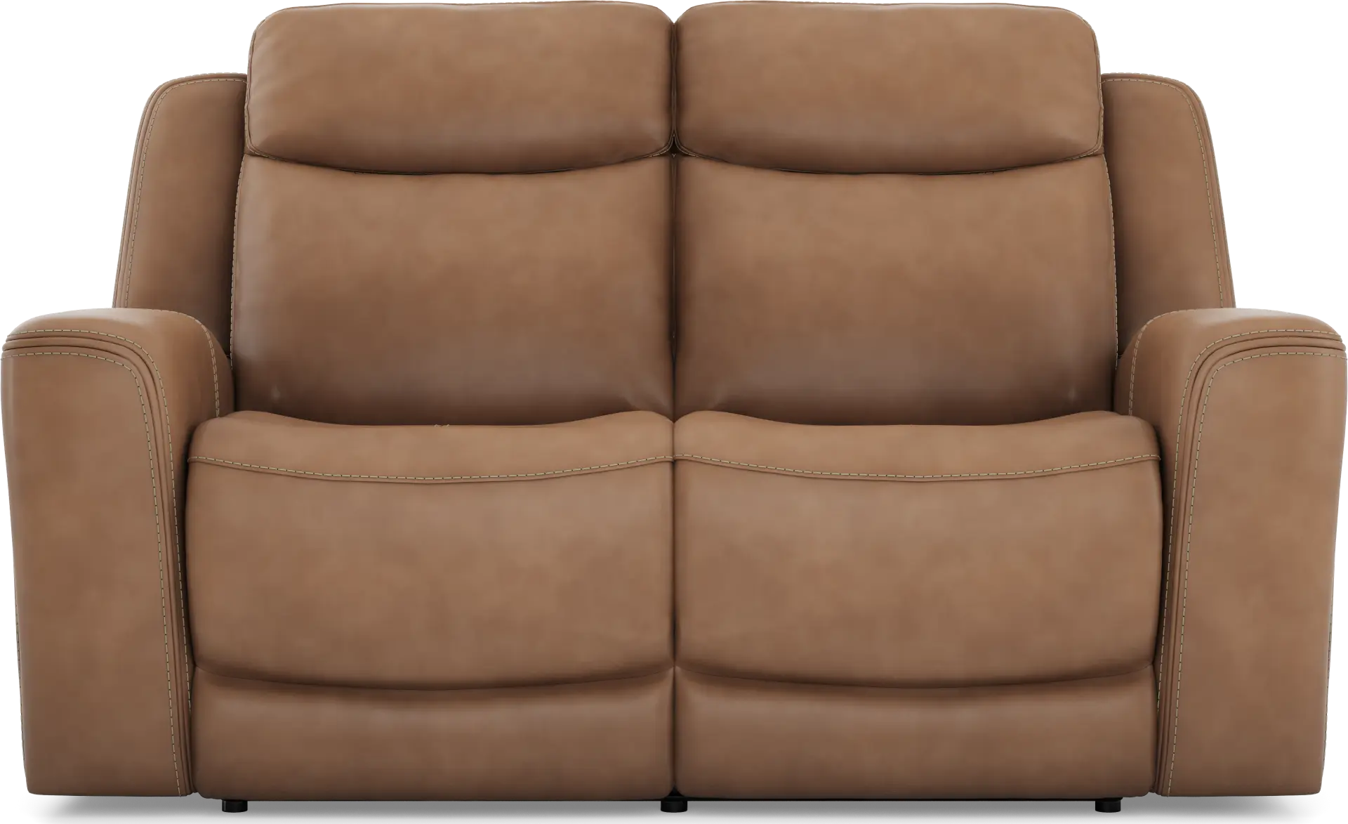 Davidson Caramel Leather Loveseat