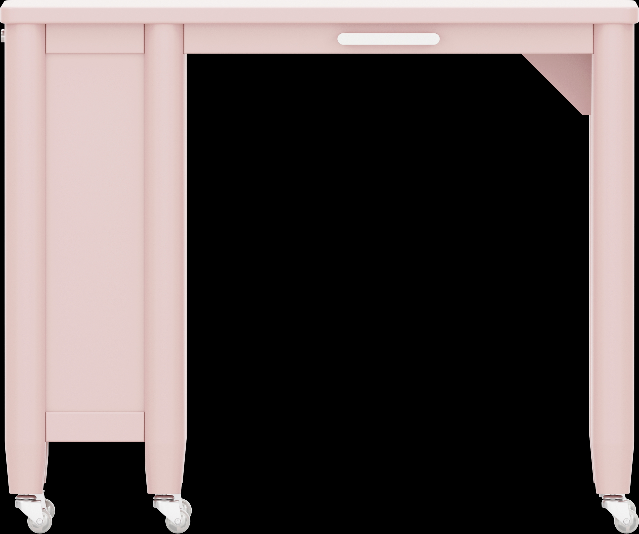 Kids Modern Colors Pink Caster Desk - Thumbnail - Image 1