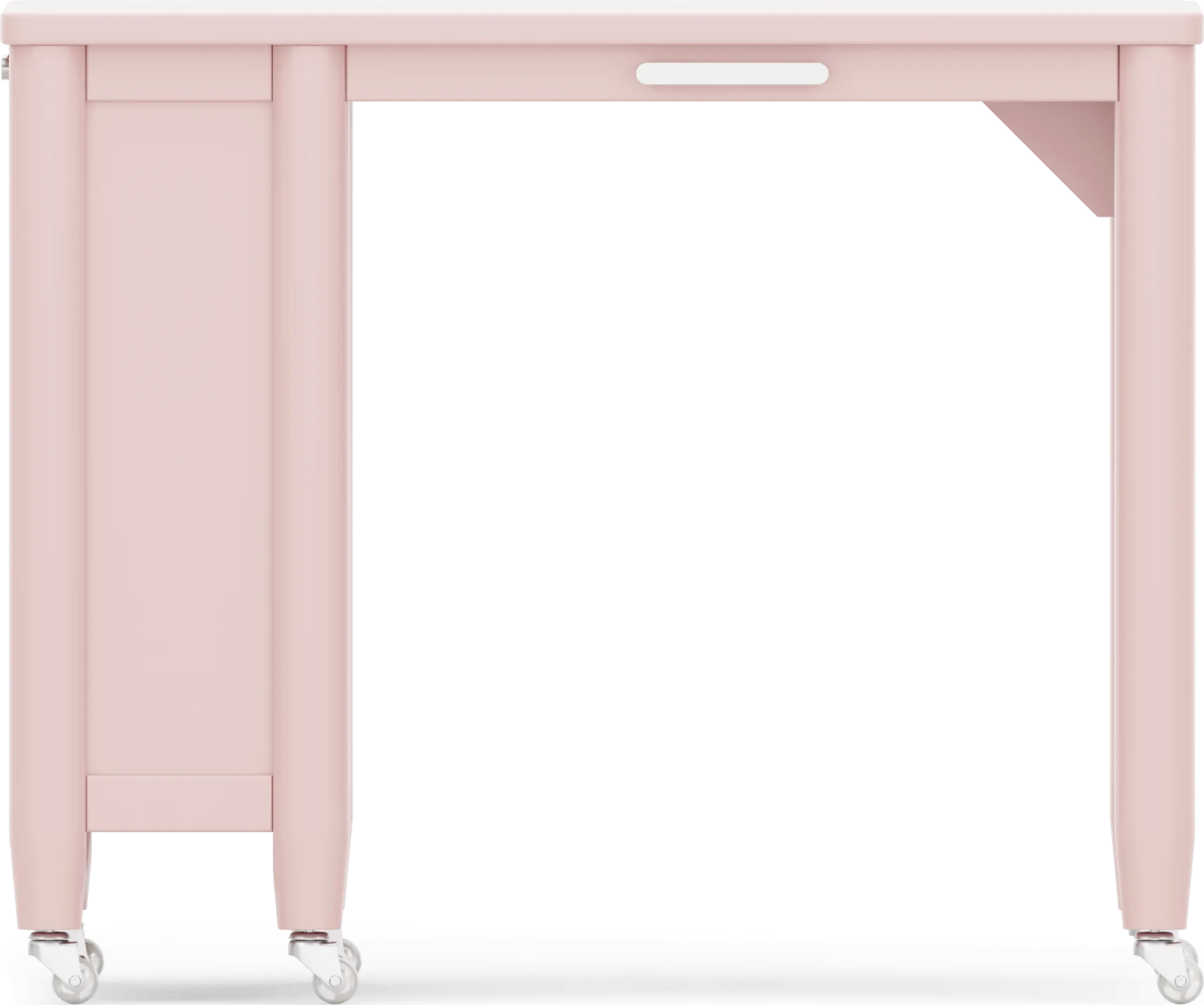 Kids Modern Colors Pink Caster Desk - Image 1