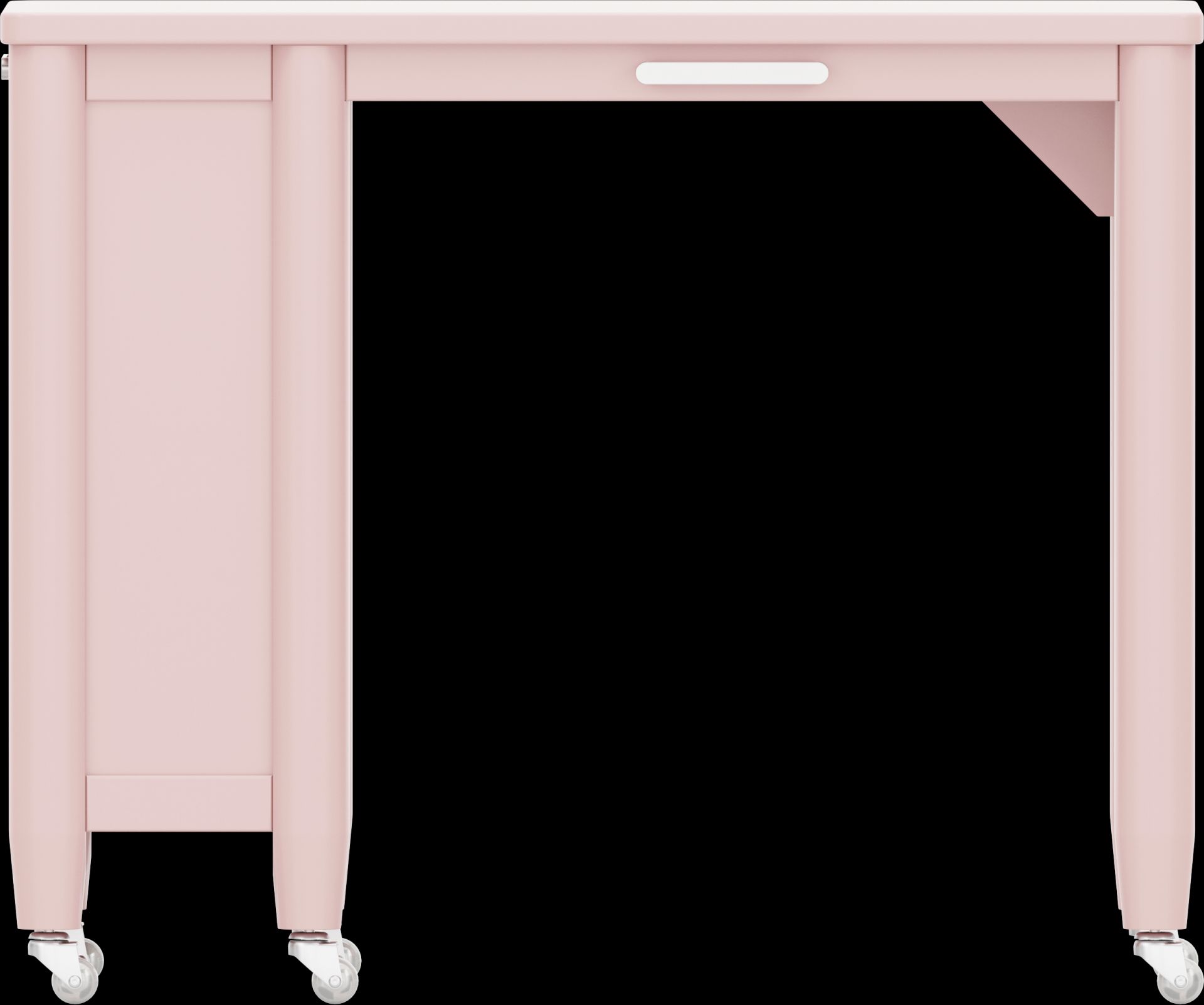Kids Modern Colors Pink Caster Desk - Image 1