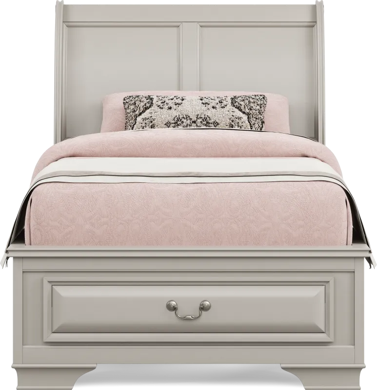 Kids Mill Valley Jr. Washed White Twin Storage Bed