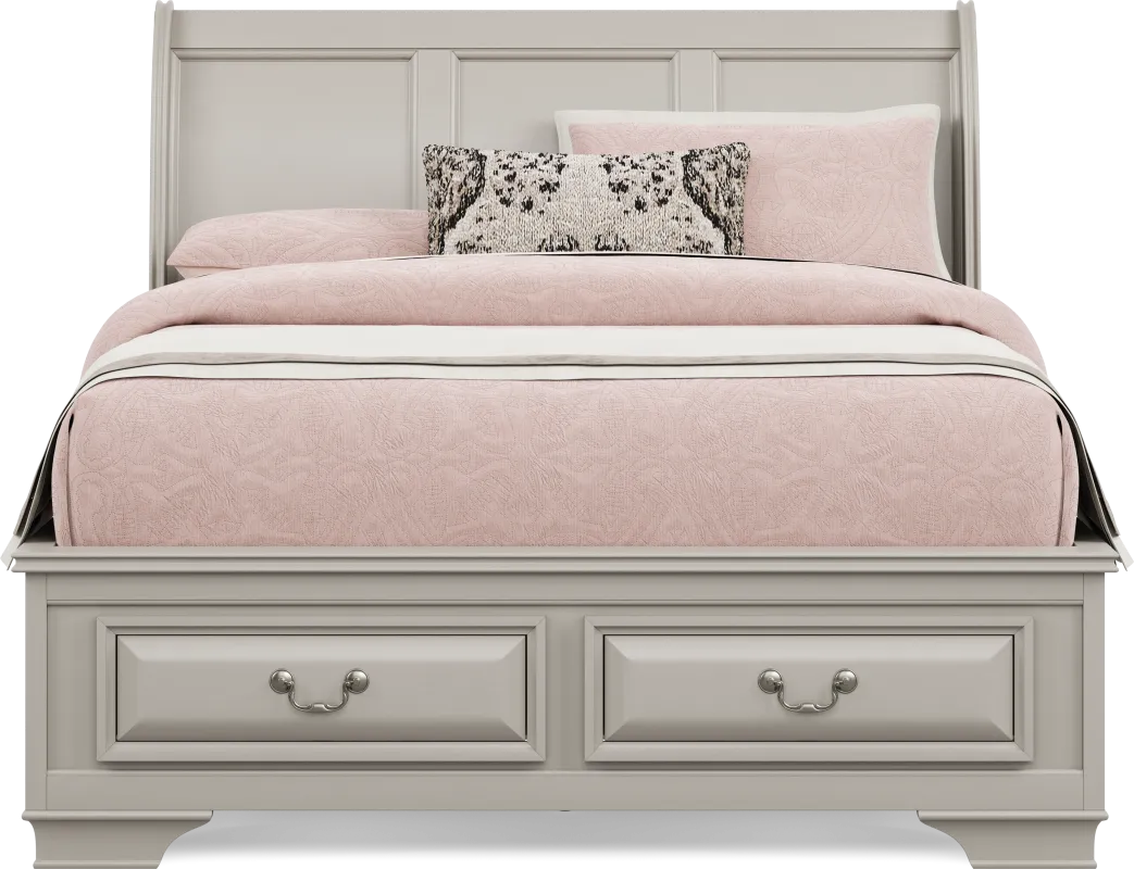 Kids Mill Valley Jr. Washed White Full Storage Bed