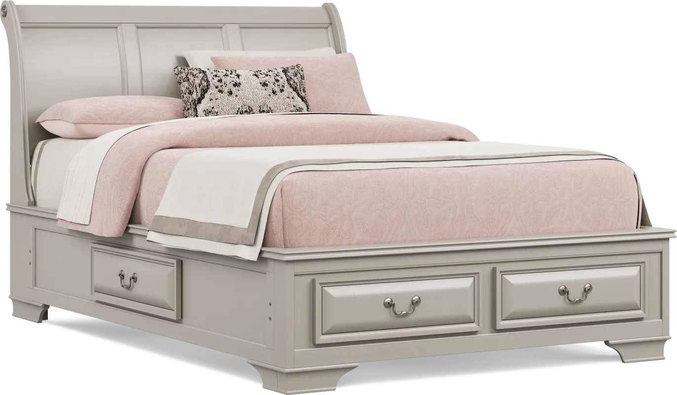Kids Mill Valley Jr. Washed White Full Storage Bed