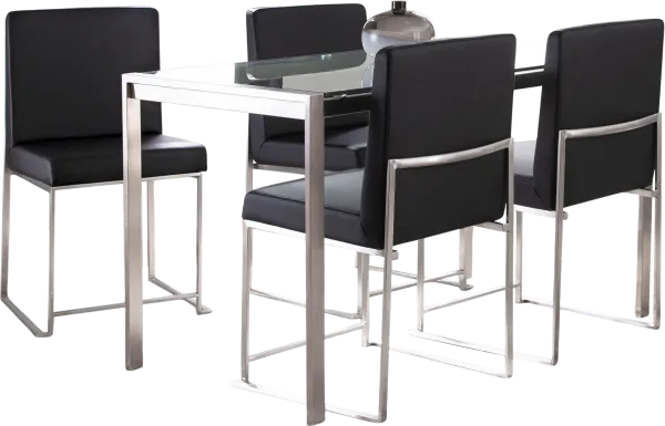 Valeview Black 5pc Dining Set