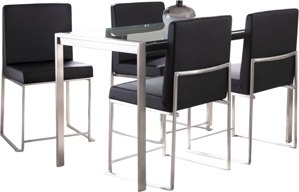 Valeview Black 5pc Dining Set