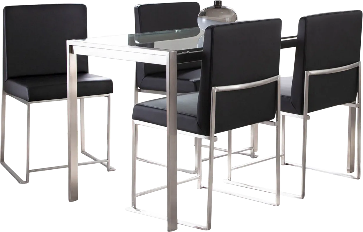 Valeview Black 5pc Dining Set