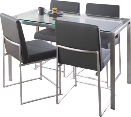 Valeview Gray 5pc Dining Set