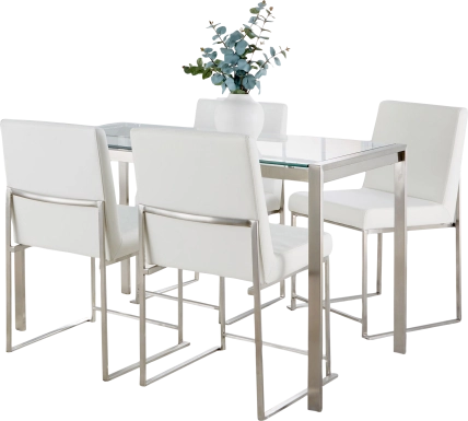 Valeview White 5pc Dining Set