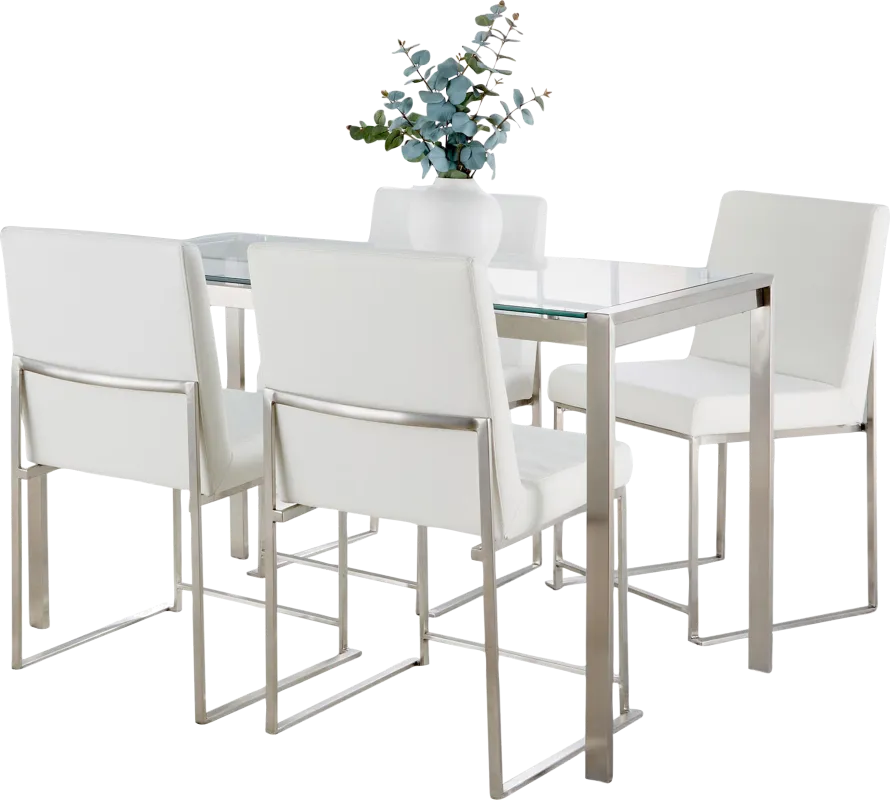 Valeview White 5pc Dining Set