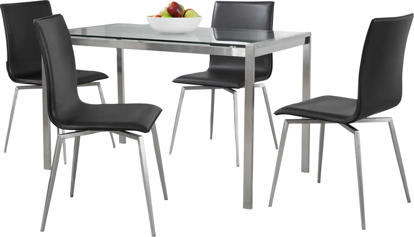 Upsall I Black 5pc Dining Set