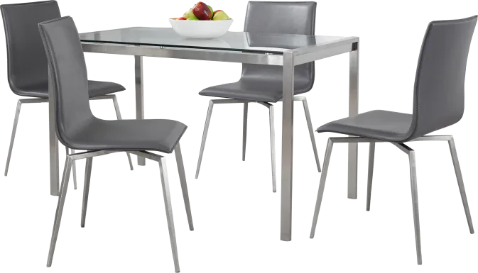 Upsall I Gray 5pc Dining Set