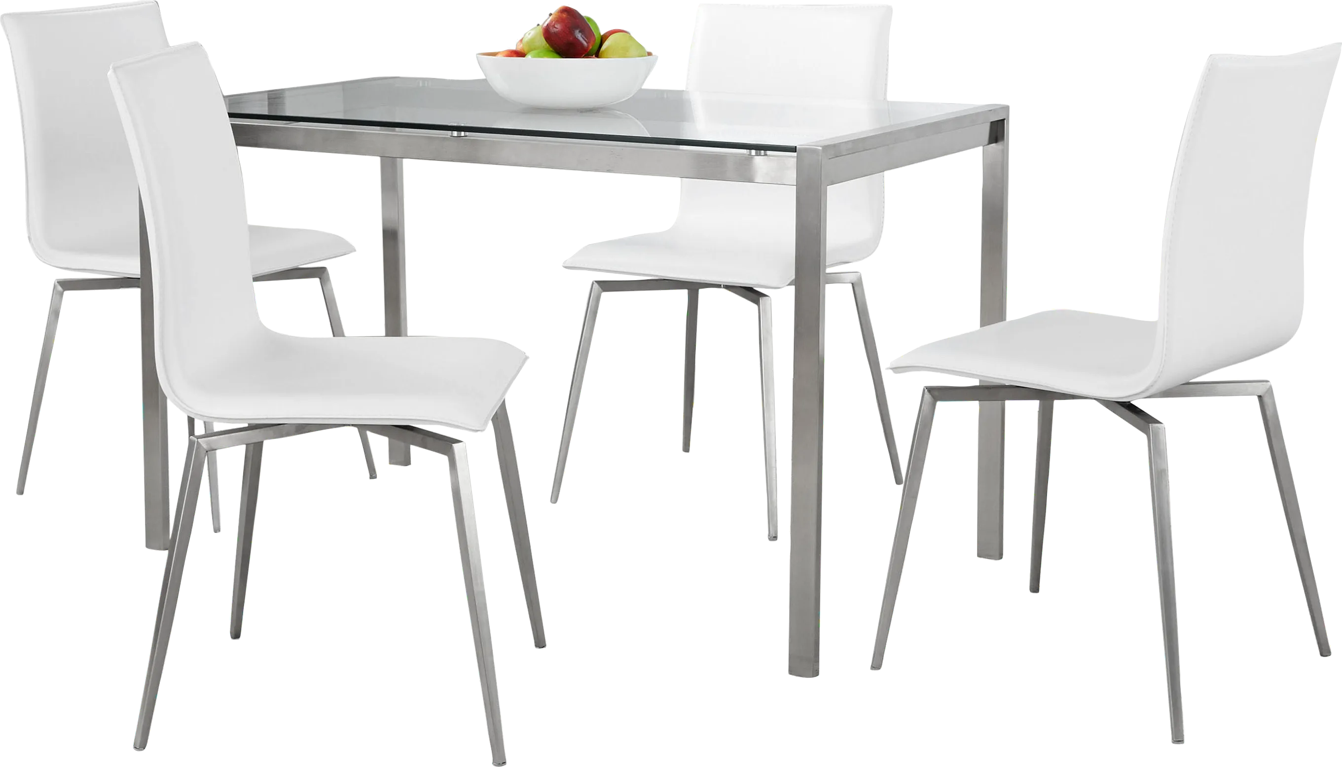 Upsall I White 5pc Dining Set - Thumbnail - Image 1