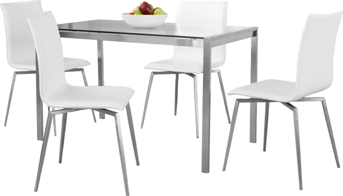 Upsall I White 5pc Dining Set