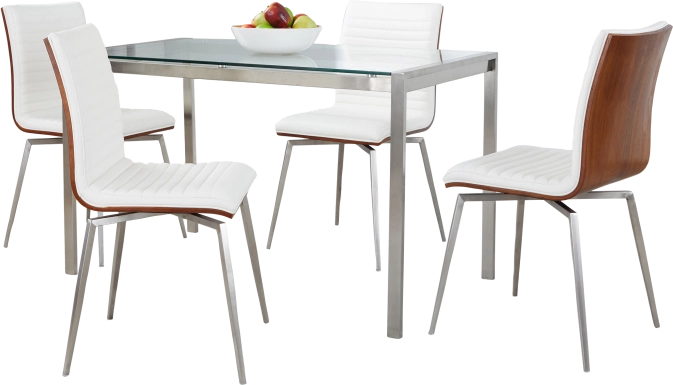 Upsall II White 5pc Dining Set