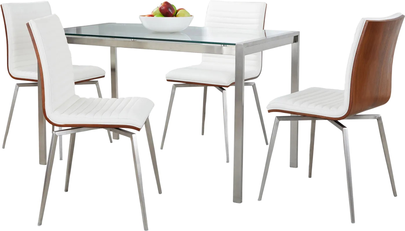 Upsall II White 5pc Dining Set