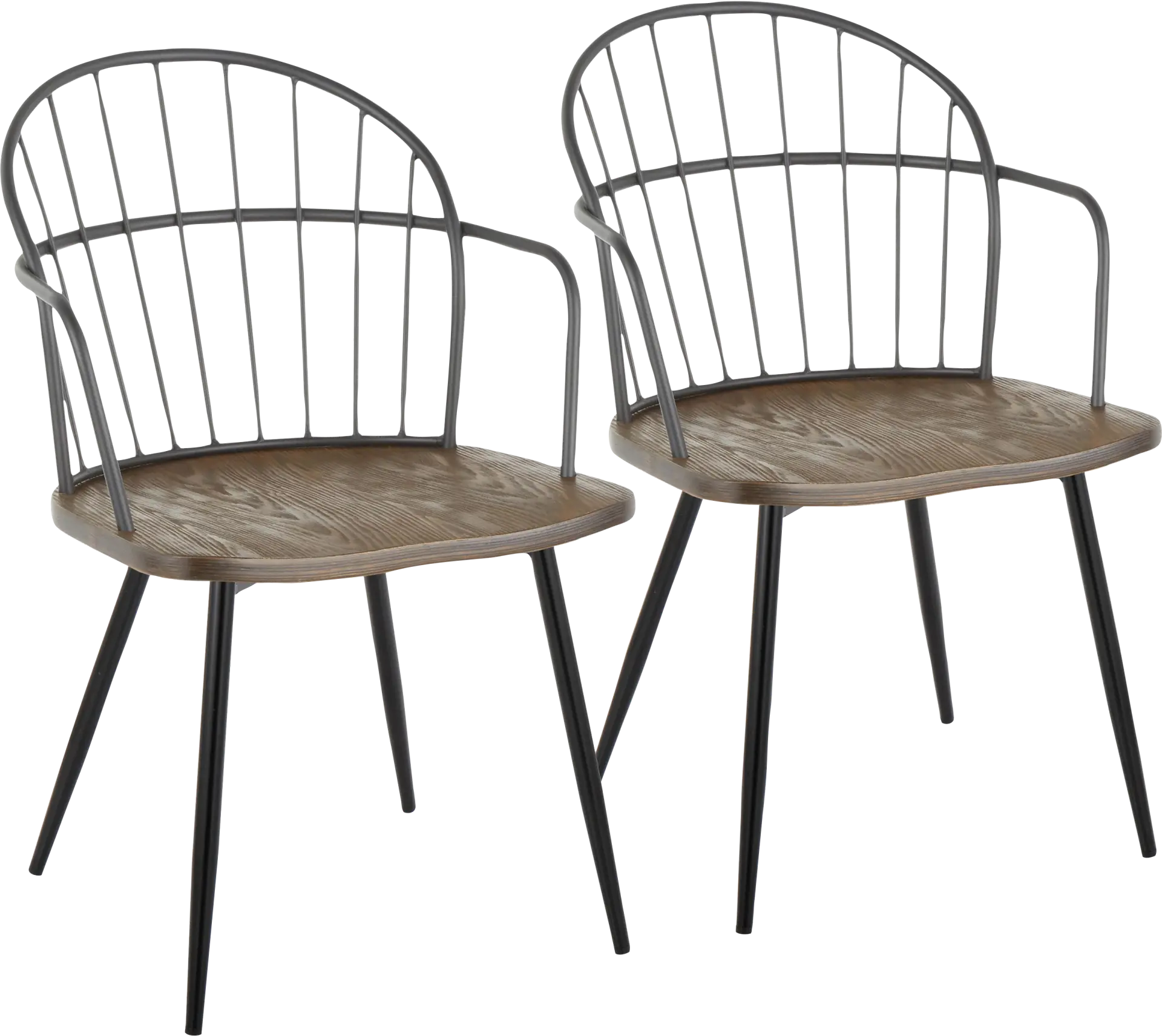 Hollyridge Walnut Arm Chair, Set of 2
