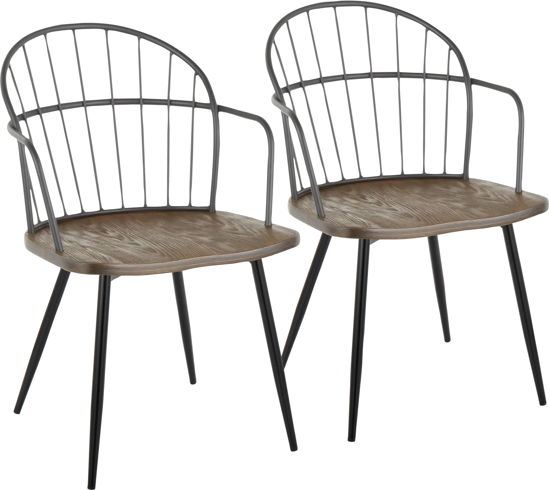 Hollyridge Walnut Arm Chair, Set of 2 - Image 1