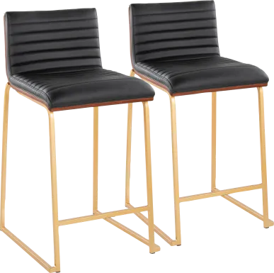 Tatesbrook IV Black Counter Height Stool, Set of 2