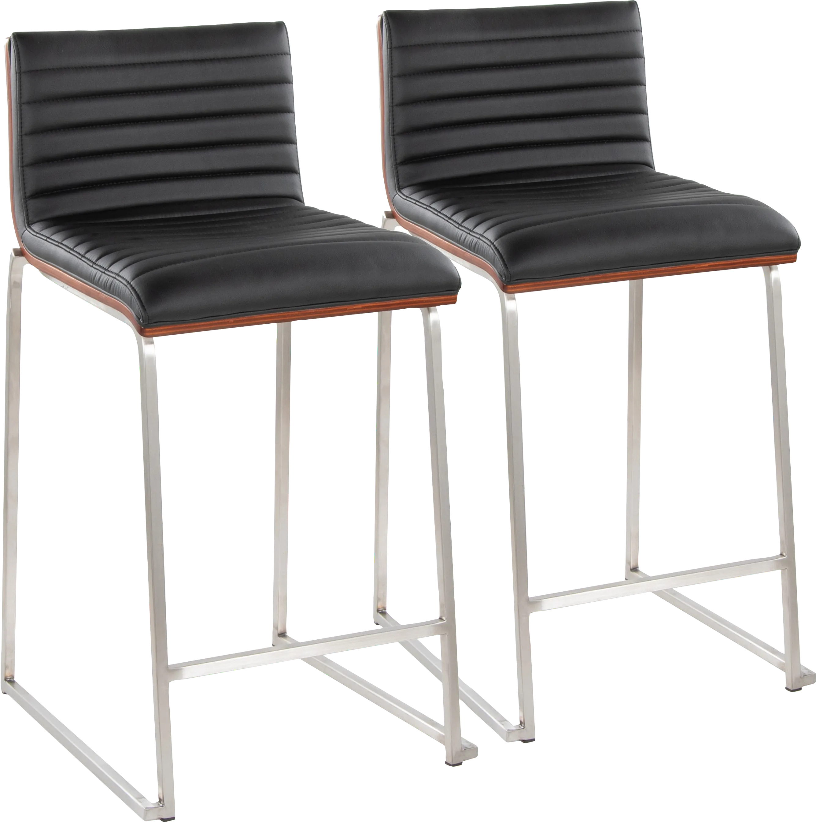 Tatesbrook VI Black Counter Height Stool, Set of 2 - Thumbnail - Image 1