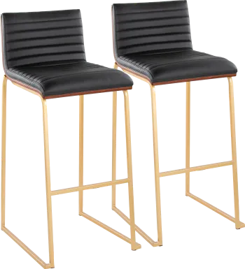 Tatesbrook IV Black Barstool, Set of 2