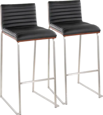 Tatesbrook IV Black Barstool, Set of 2