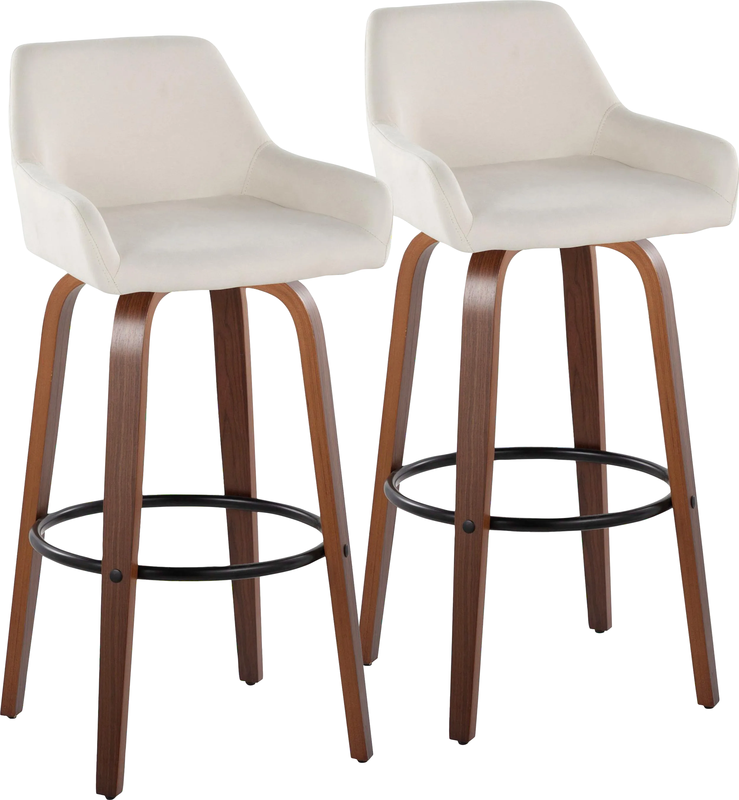 Rimcrest VI Cream Swivel Barstool, Set of 2 - Thumbnail - Image 1