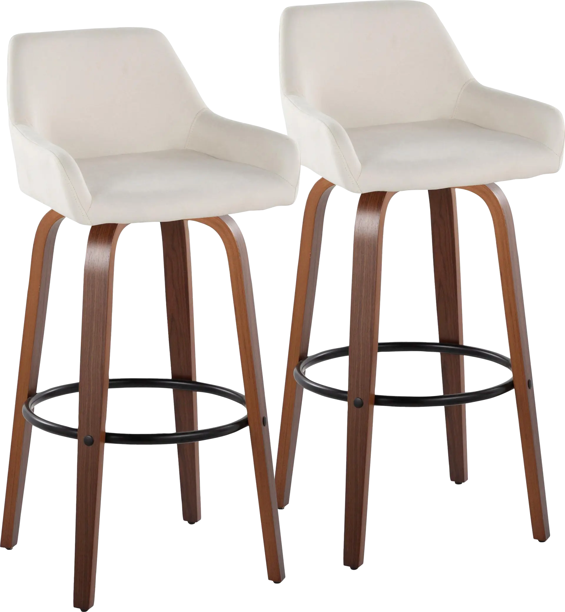 Rimcrest VI Cream Swivel Barstool, Set of 2