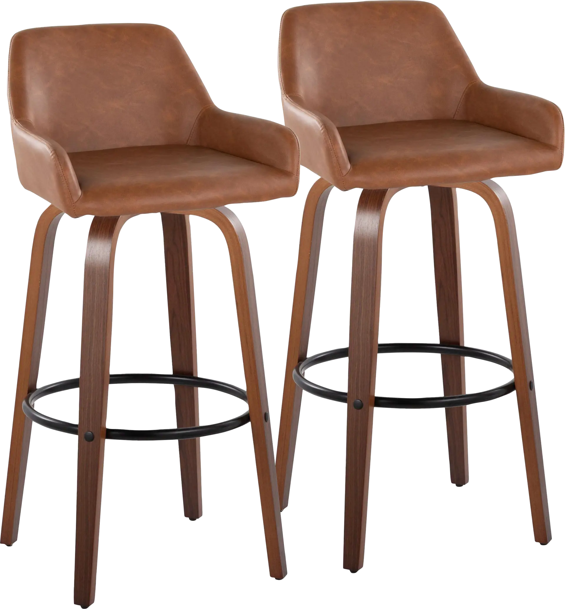 Rimcrest VI Camel Swivel Barstool, Set of 2