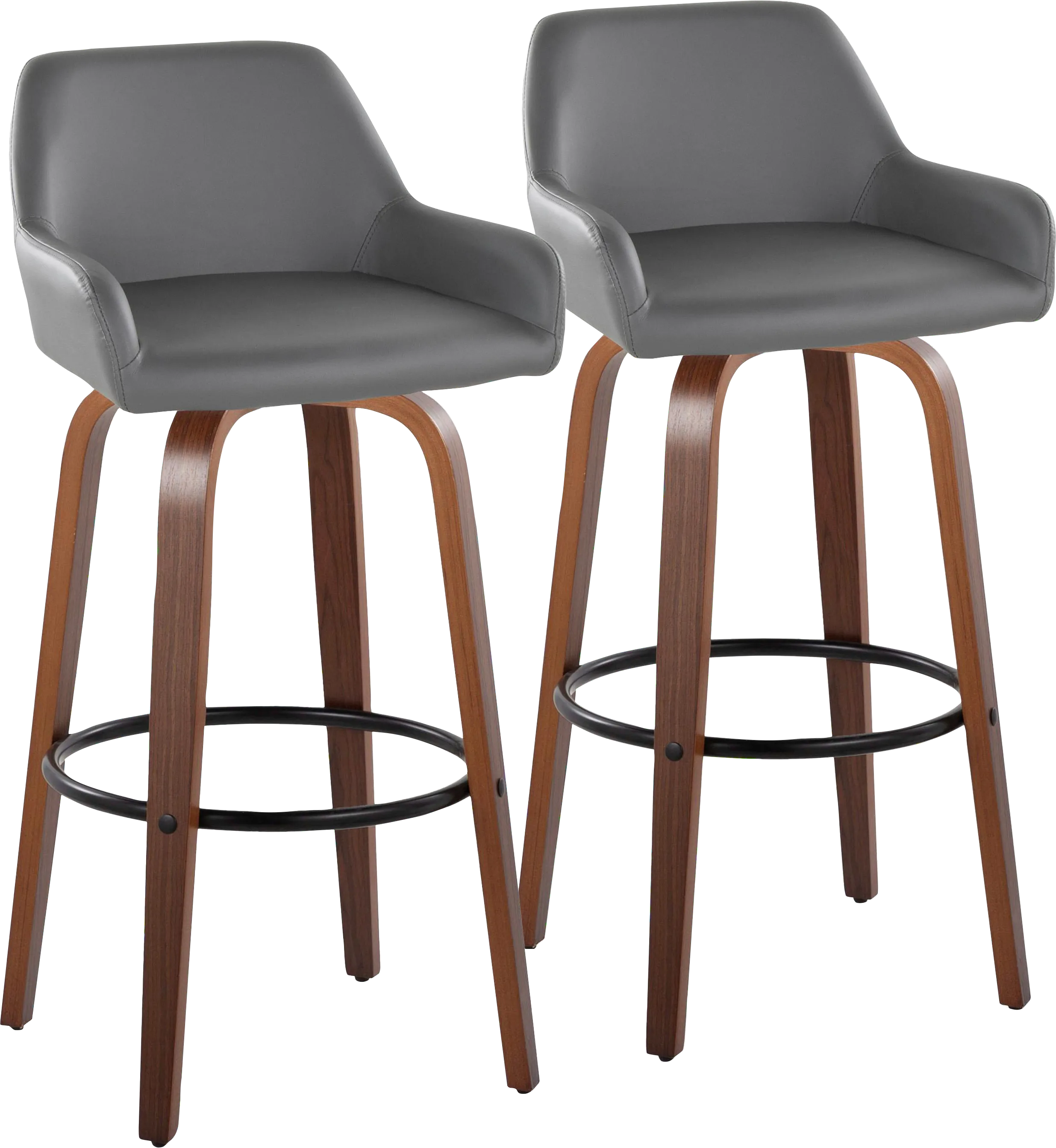 Rimcrest VI Gray Swivel Barstool, Set of 2 - Thumbnail - Image 1