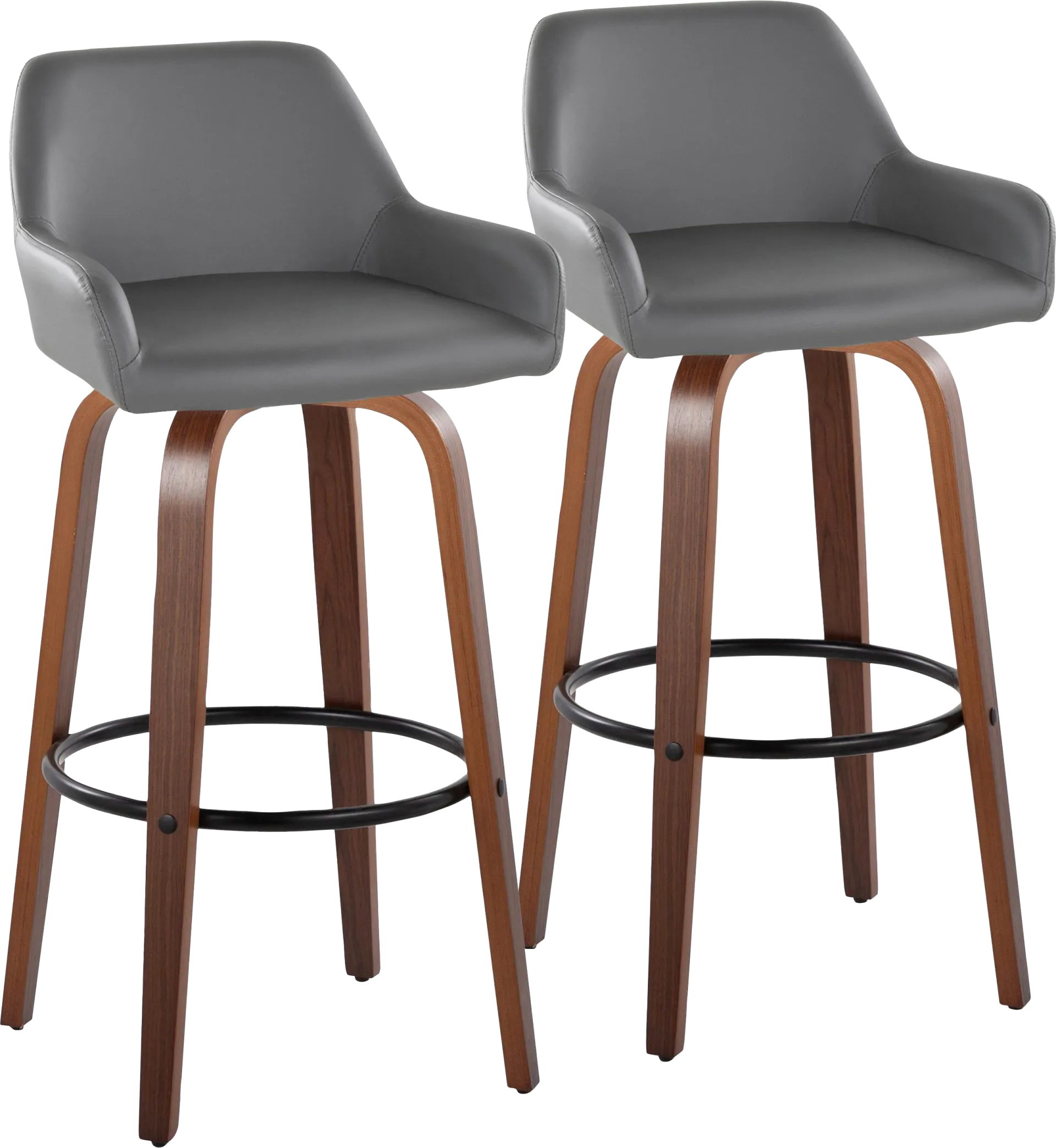 Rimcrest VI Gray Swivel Barstool, Set of 2 - Image 1