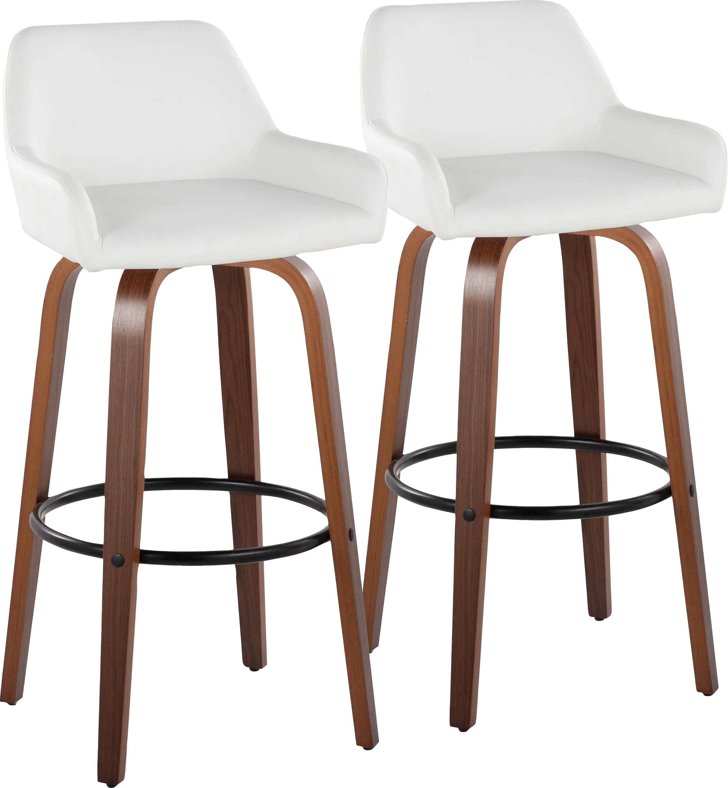 Rimcrest VI White Swivel Barstool, Set of 2 - Thumbnail - Image 1