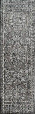 Haertley Charcoal 2'6 x 7'10 Runner Rug