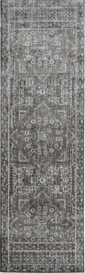 Haertley Charcoal 2'6 x 7'10 Runner Rug
