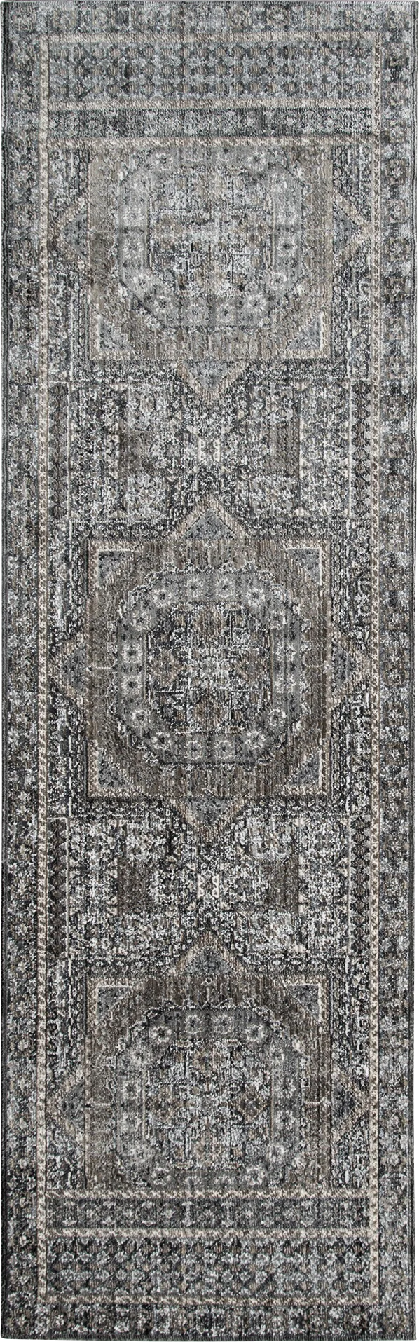Haertley Charcoal 2'6 x 7'10 Runner Rug - Image 1